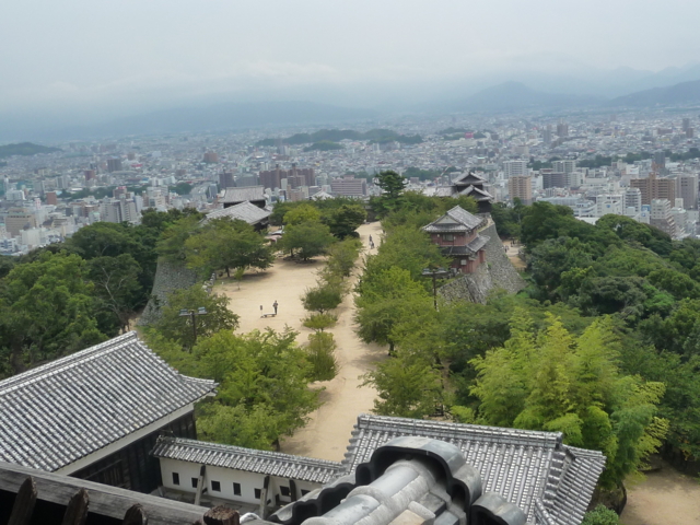 松山城天守閣から見た風景